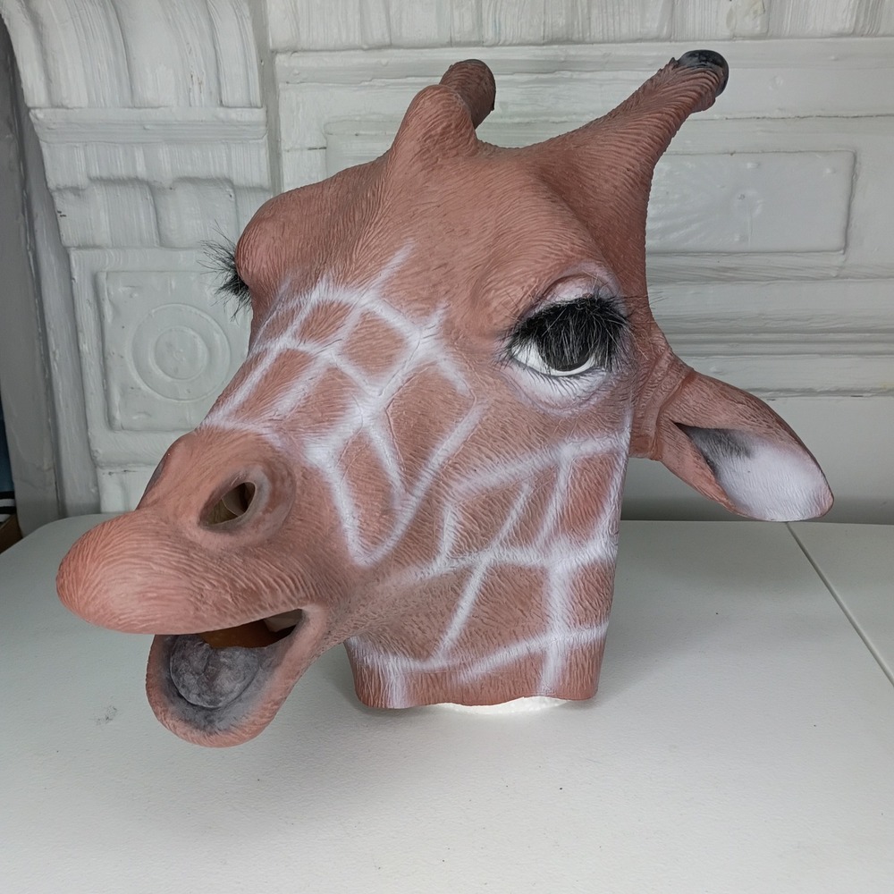 Cosplay Giraffe Mask Latex Halloween